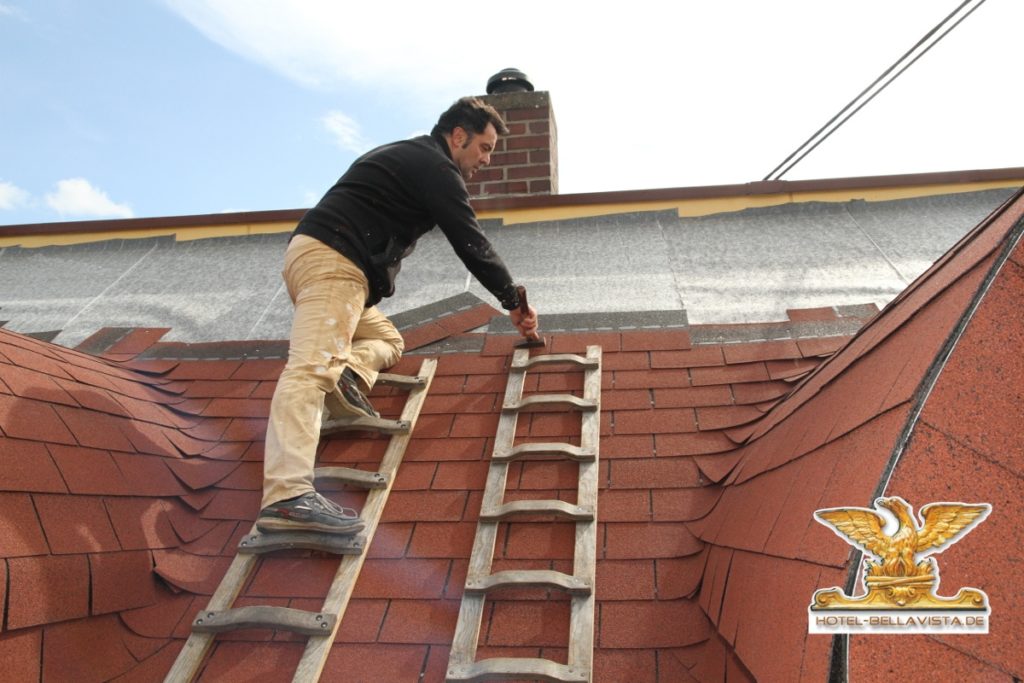 Renovierungsarbeiten am Dach